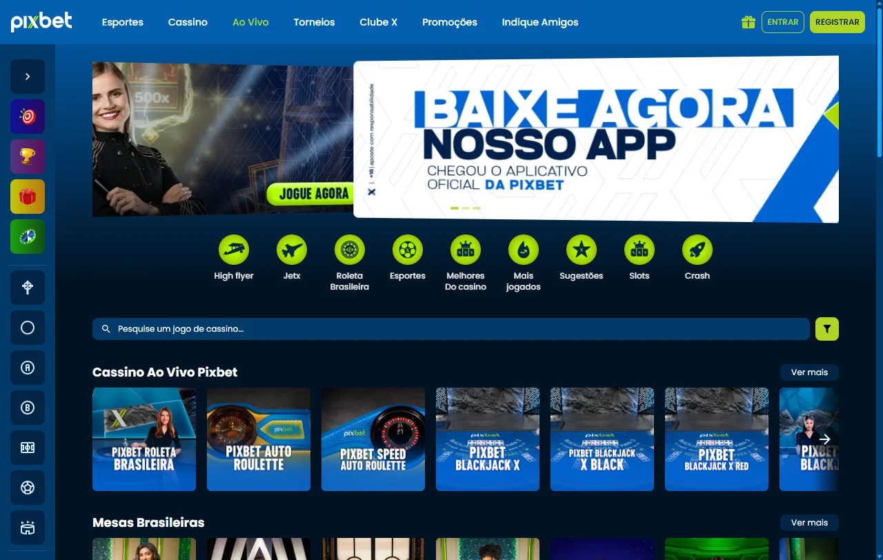 Slots tragaperras y juegos mesa PixBet Casino España
