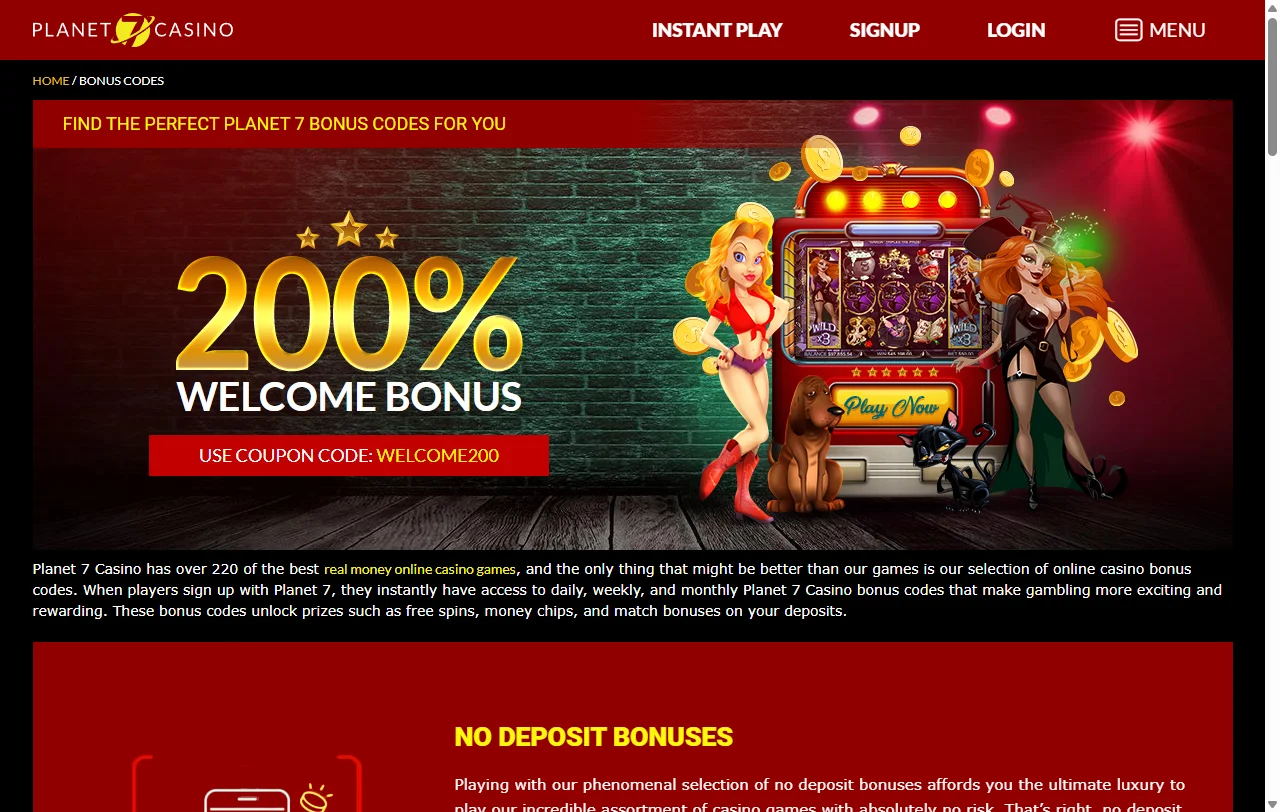 Planet 7 Casino bonos, promociones y oferta de bienvenida