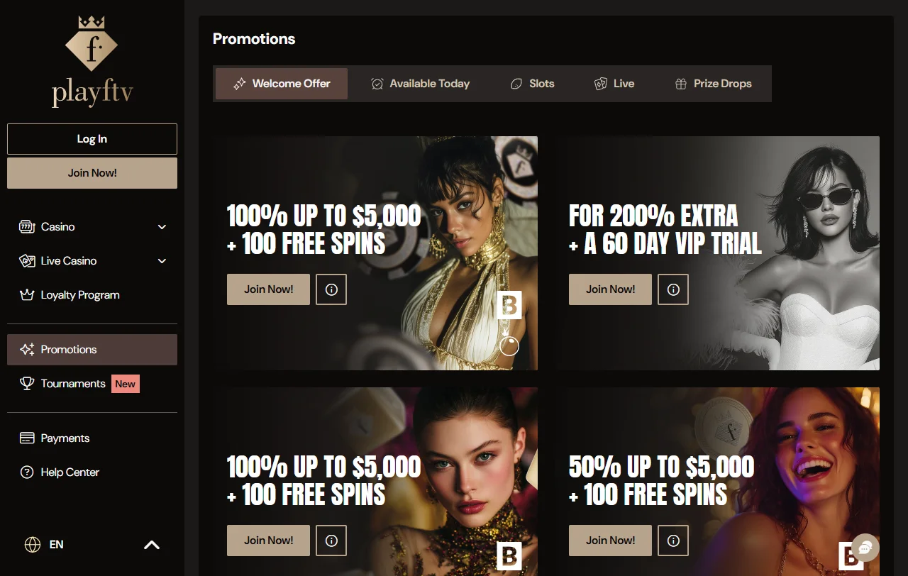 Bonificación de bienvenida y promociones en PlayFashion TV Casino España - ofertas competitivas para nuevos jugadores
