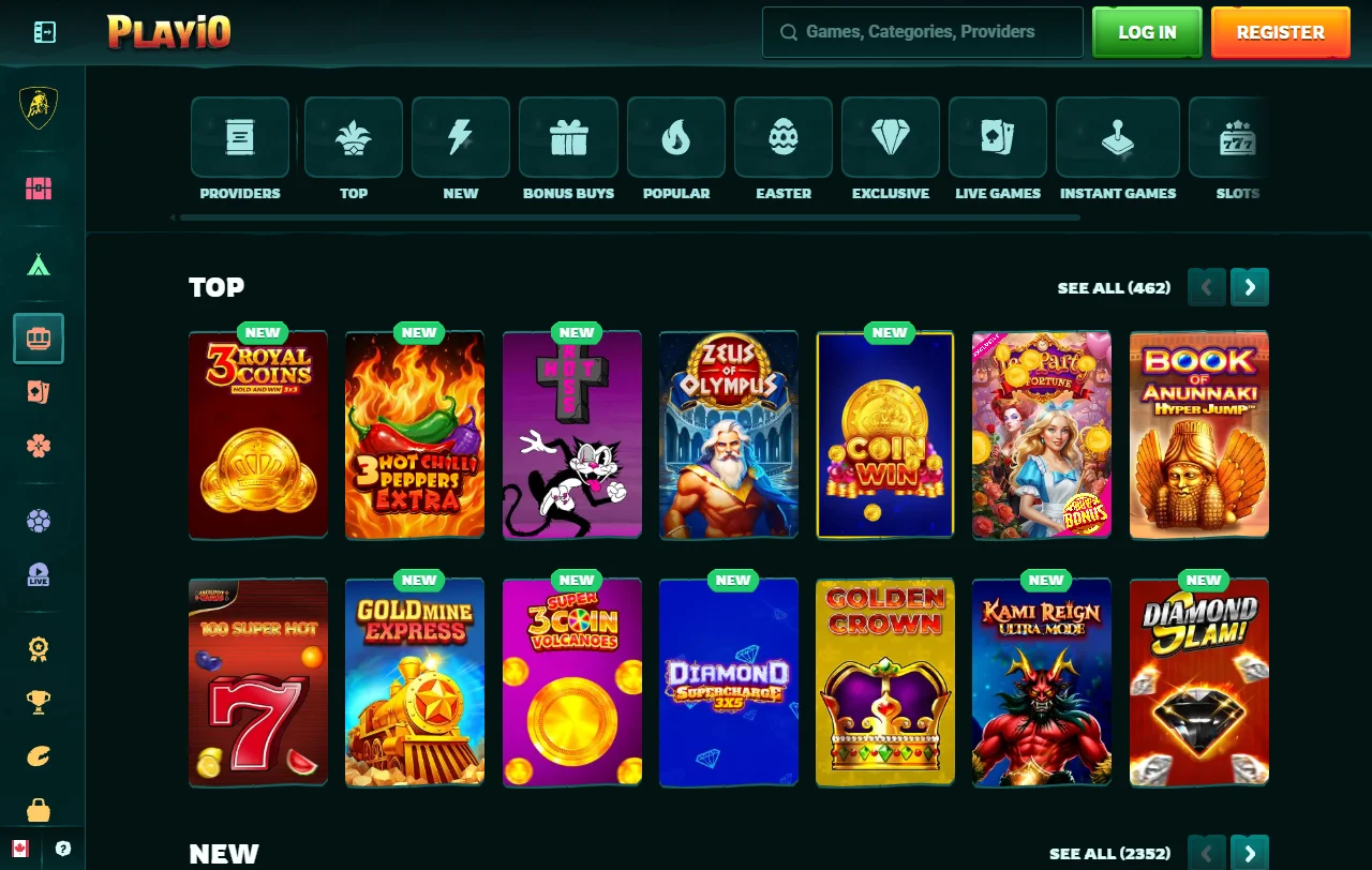 Bonos y promociones principales de Playio Casino