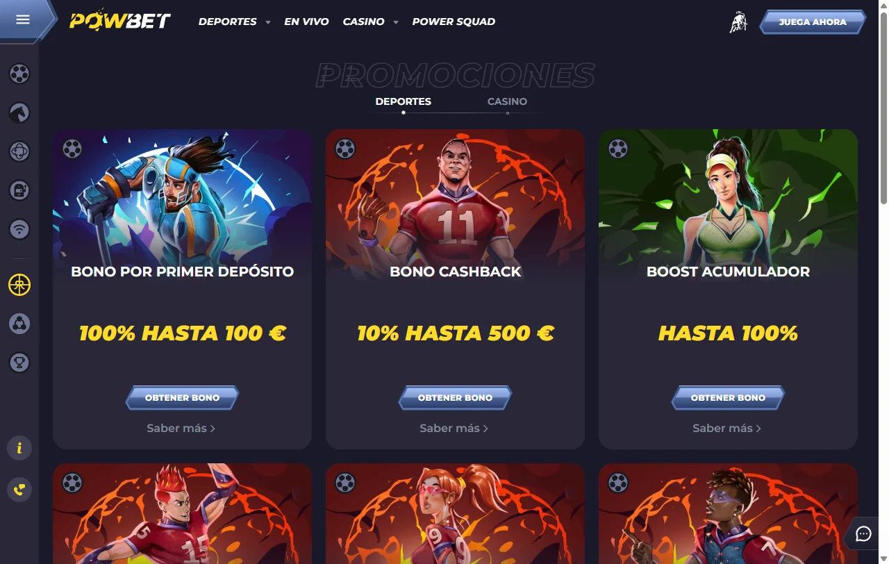 Powbet Casino catálogo de juegos y proveedores destacados