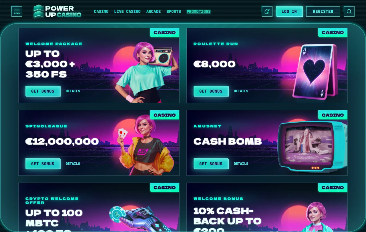 Promociones y bonos disponibles en Powerup Casino España