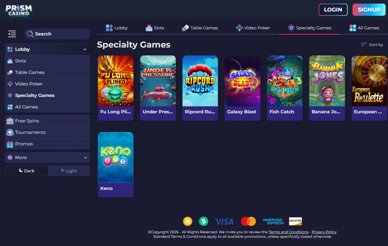 Prism Casino bonos y promociones de bienvenida