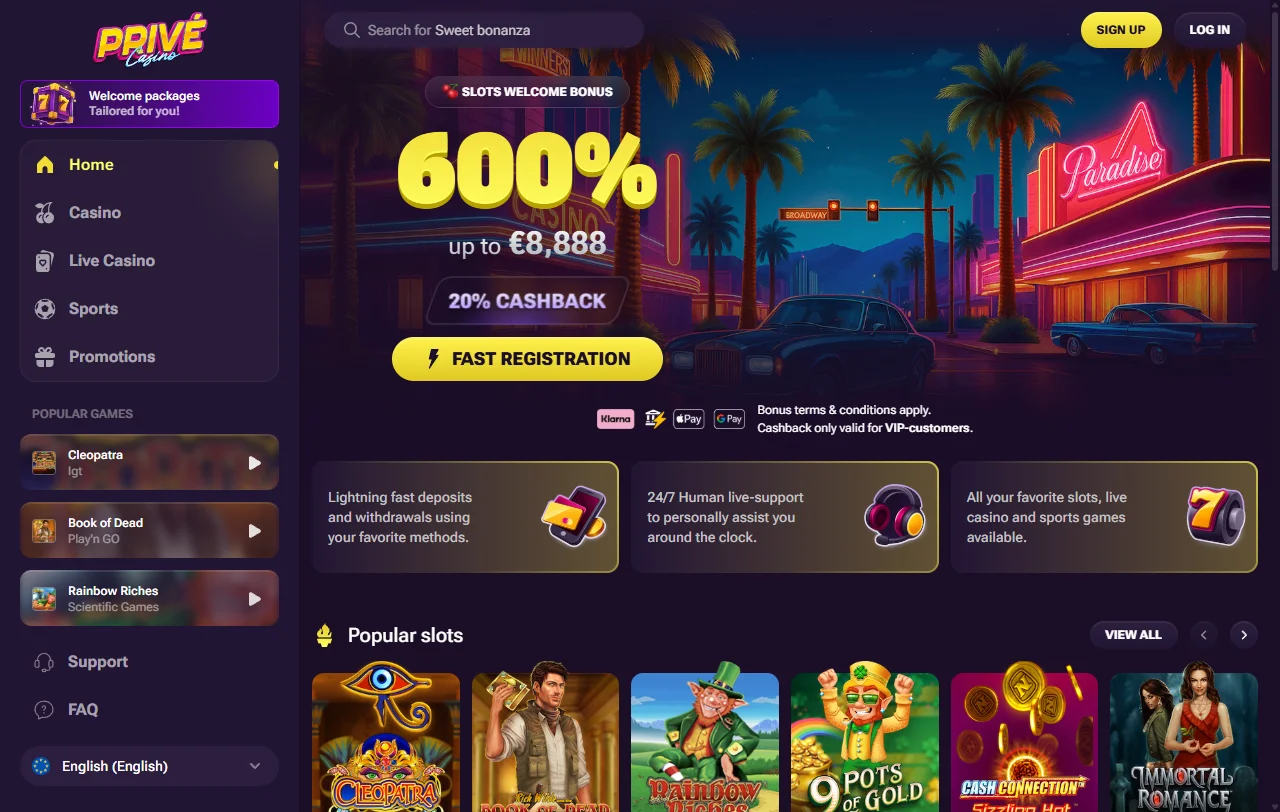Privé casino España análisis completo plataforma España