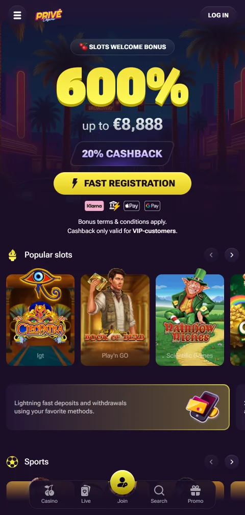 Privé casino España móvil experiencia gaming