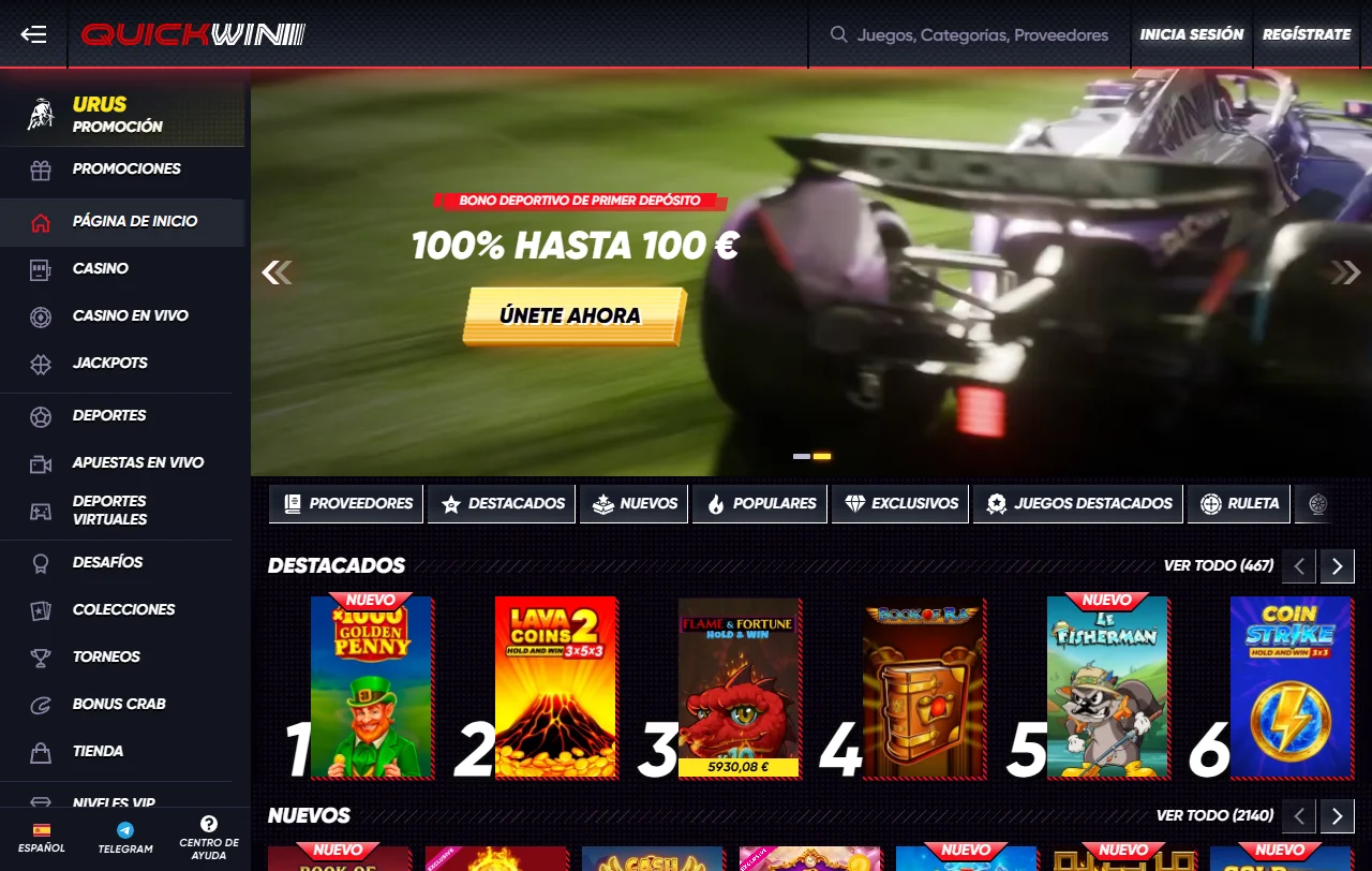 Análisis completo QuickWin Casino España plataforma España