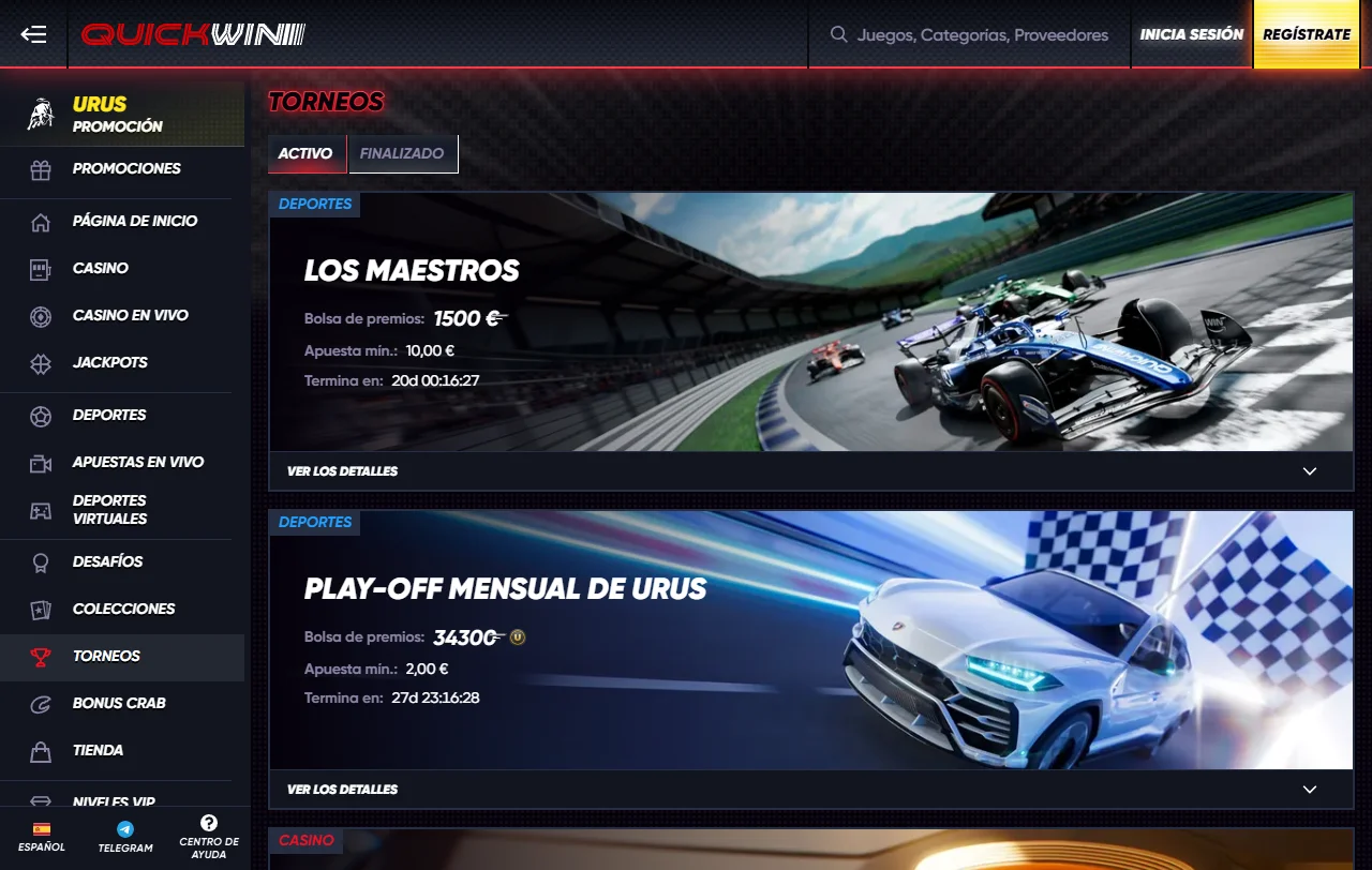 Bonos promociones bienvenida QuickWin Casino España ofertas