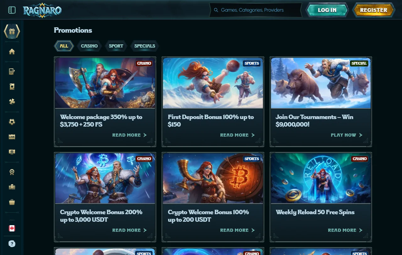 Juegos slots mesas live disponibles Ragnaro Casino España