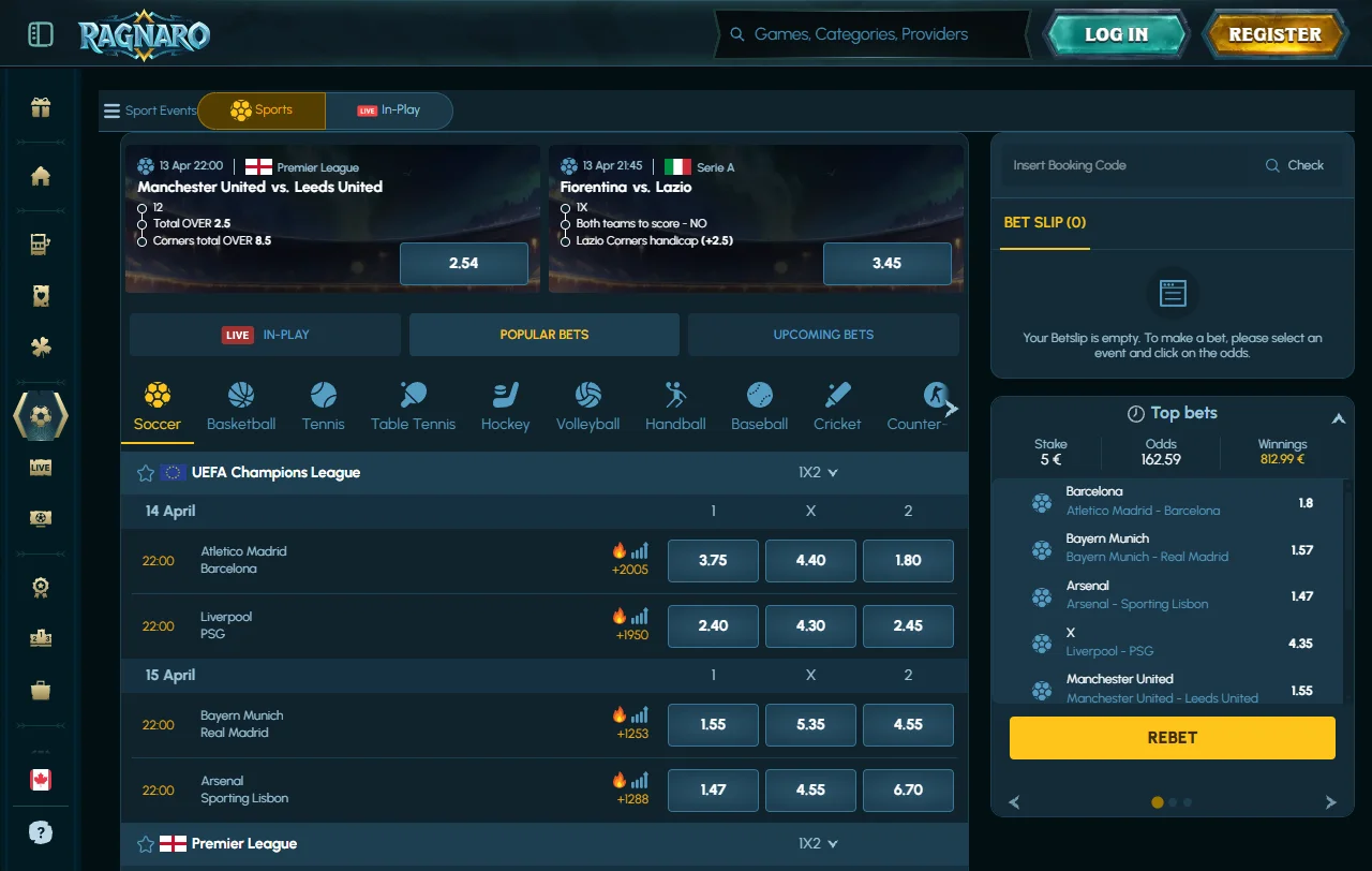Bonos promociones bienvenida Ragnaro Casino España detallados