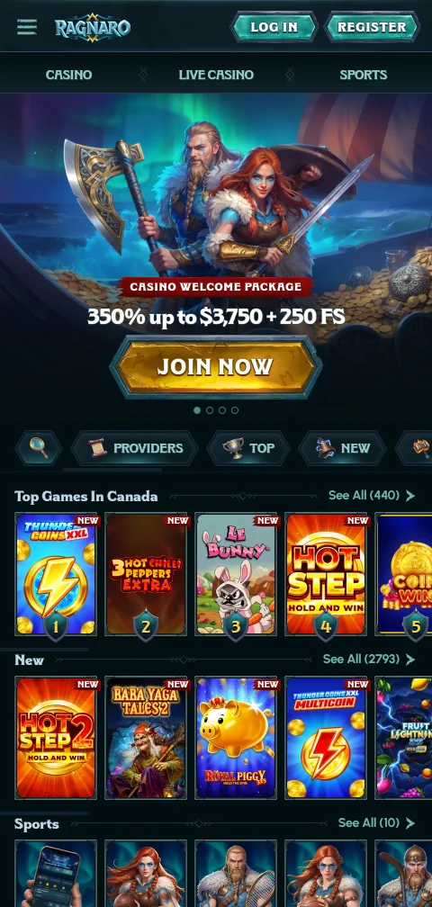 Acceso móvil gaming Ragnaro Casino España optimizado