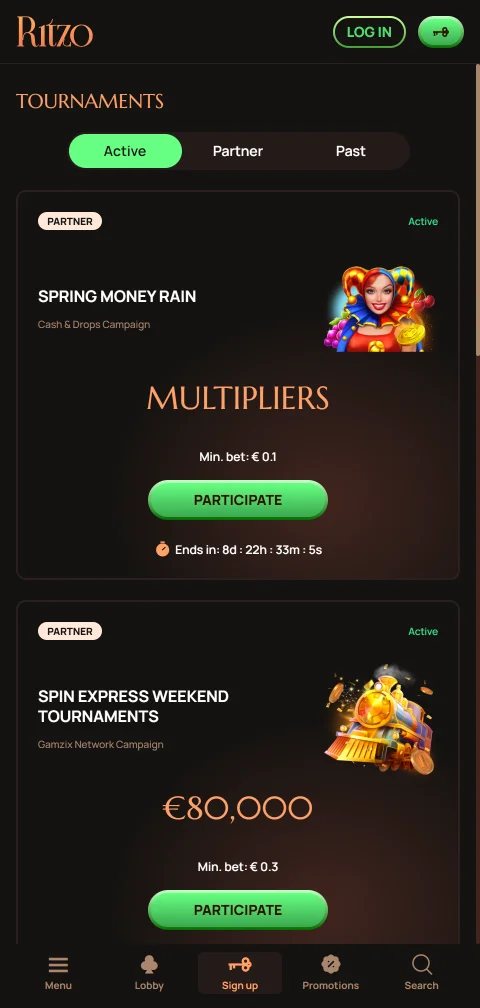 Ritzo Casino depósitos, retiros y métodos de pago disponibles