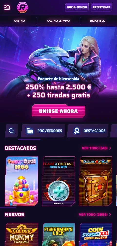 Acceso móvil optimizado Roby casino España smartphones