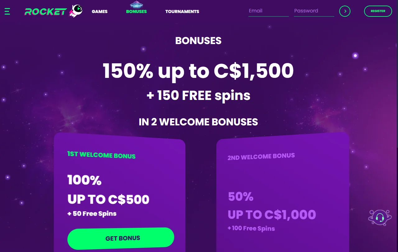 Selección juegos y proveedores en Rocket Casino España