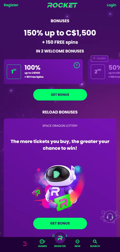 Métodos depósitos retiros Rocket Casino España pagos