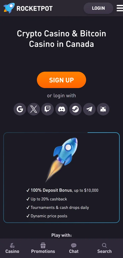 RocketPot casino experiencia móvil y acceso desde smartphone sin app nativa