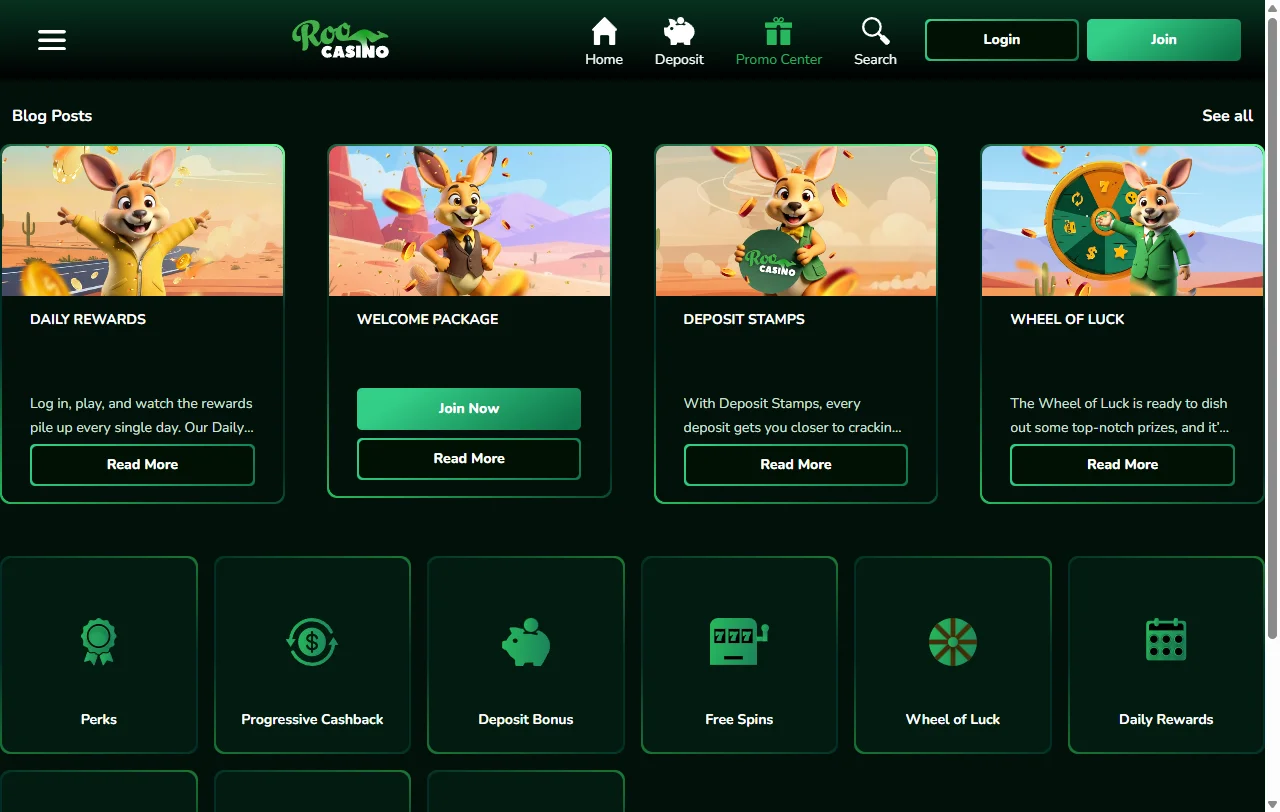 Roo Casino juegos de mesa, slots y oferta de entretenimiento