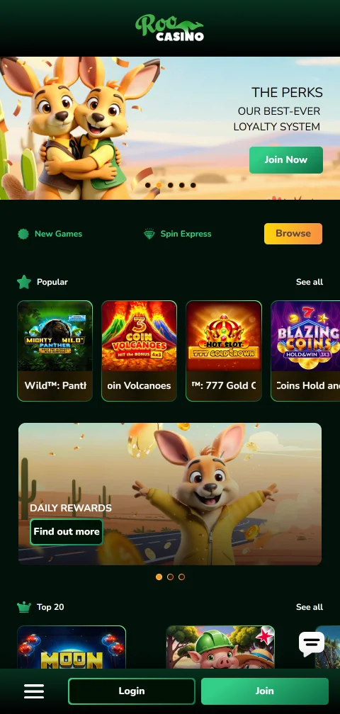 Roo Casino experiencia móvil desde smartphone con acceso completo