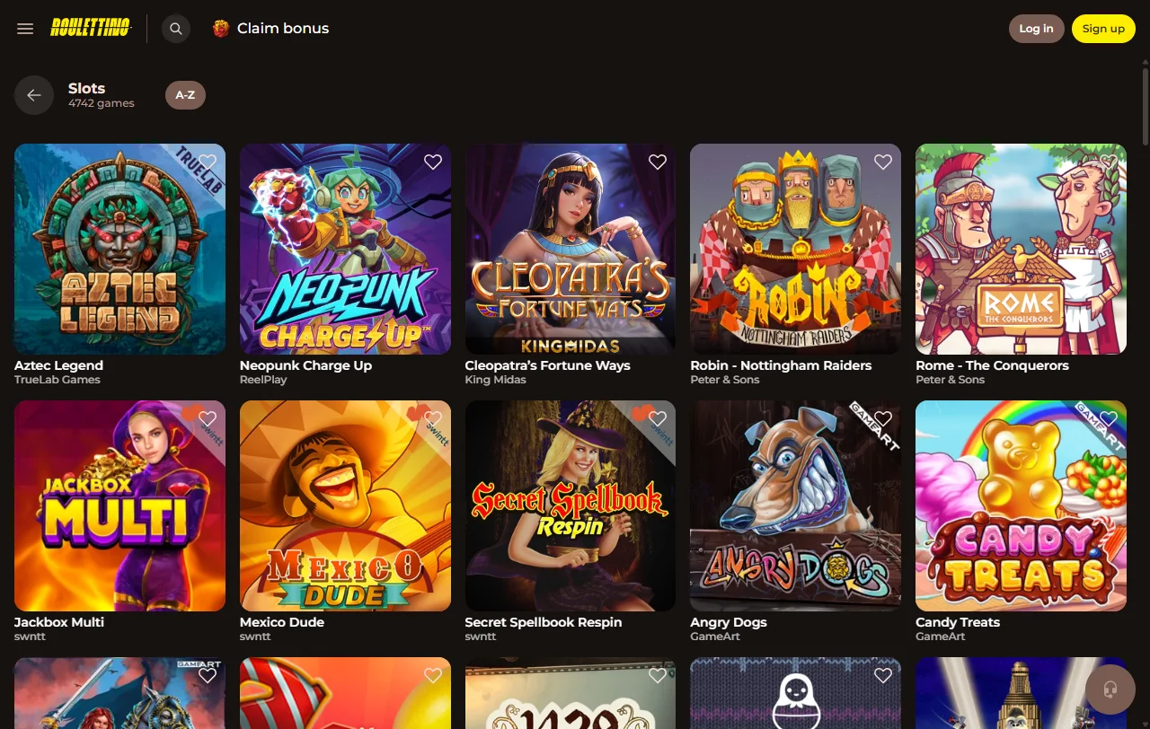 Roulettino Casino bonos, promociones y condiciones de bienvenida