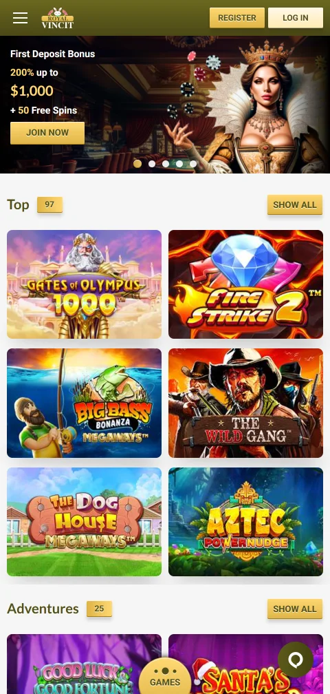 Royal Vincit Casino acceso móvil con experiencia responsiva