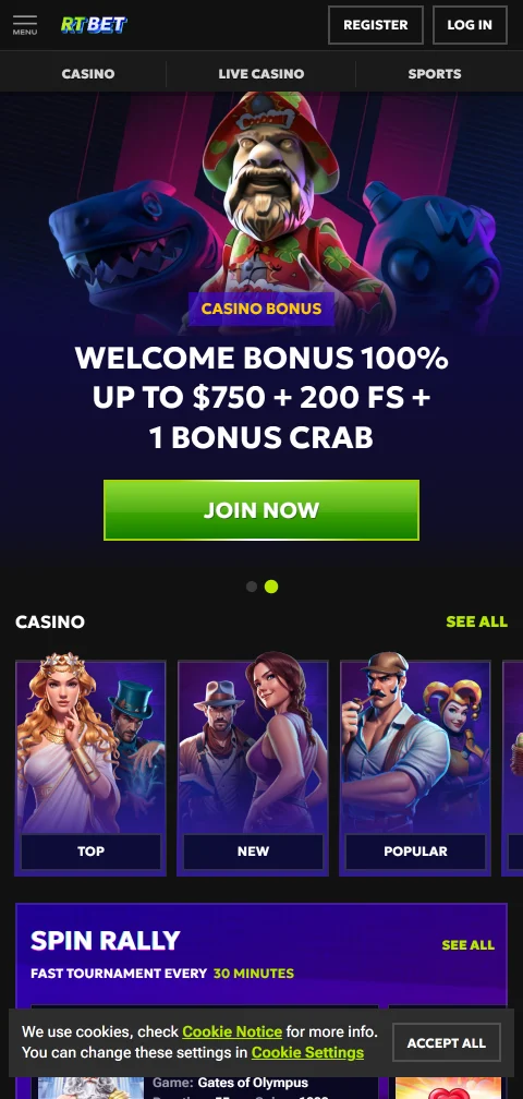 RTBet Casino experiencia móvil y acceso desde smartphone