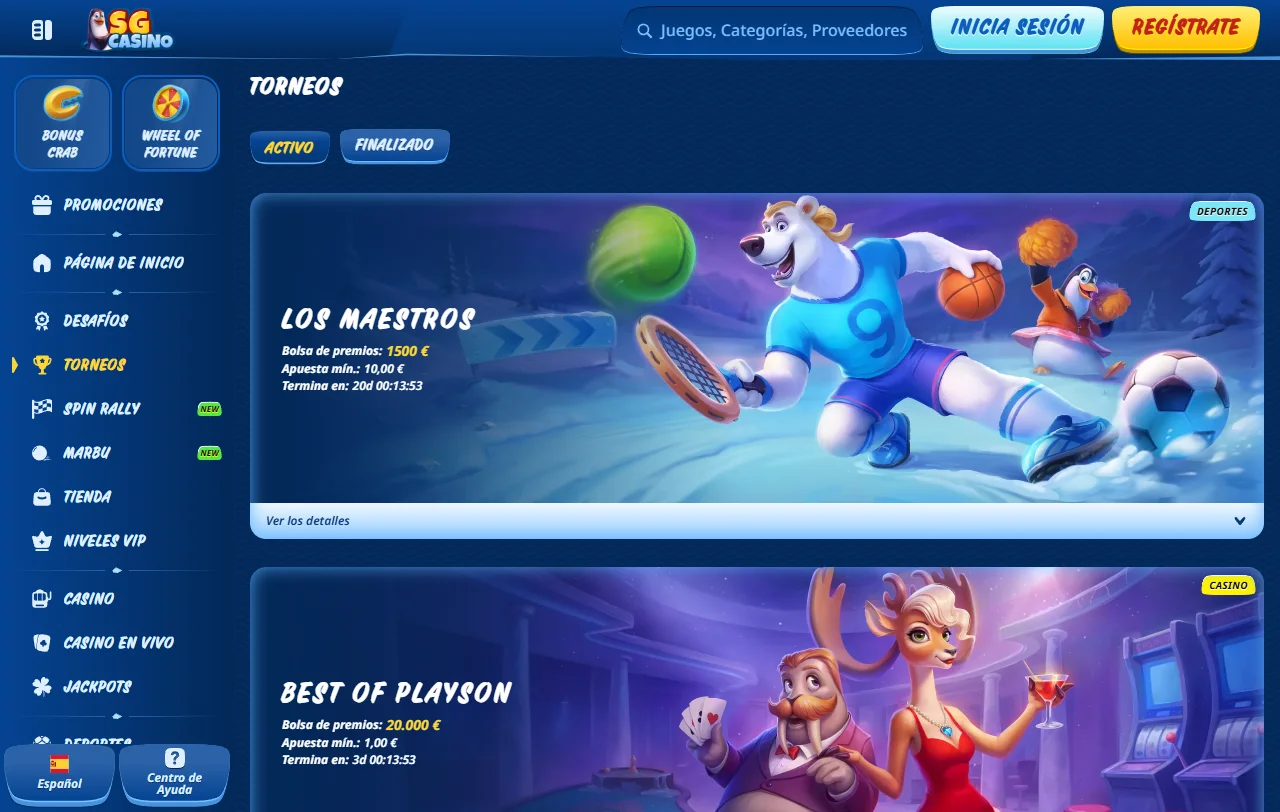 SG Casino bonos de bienvenida y promociones principales