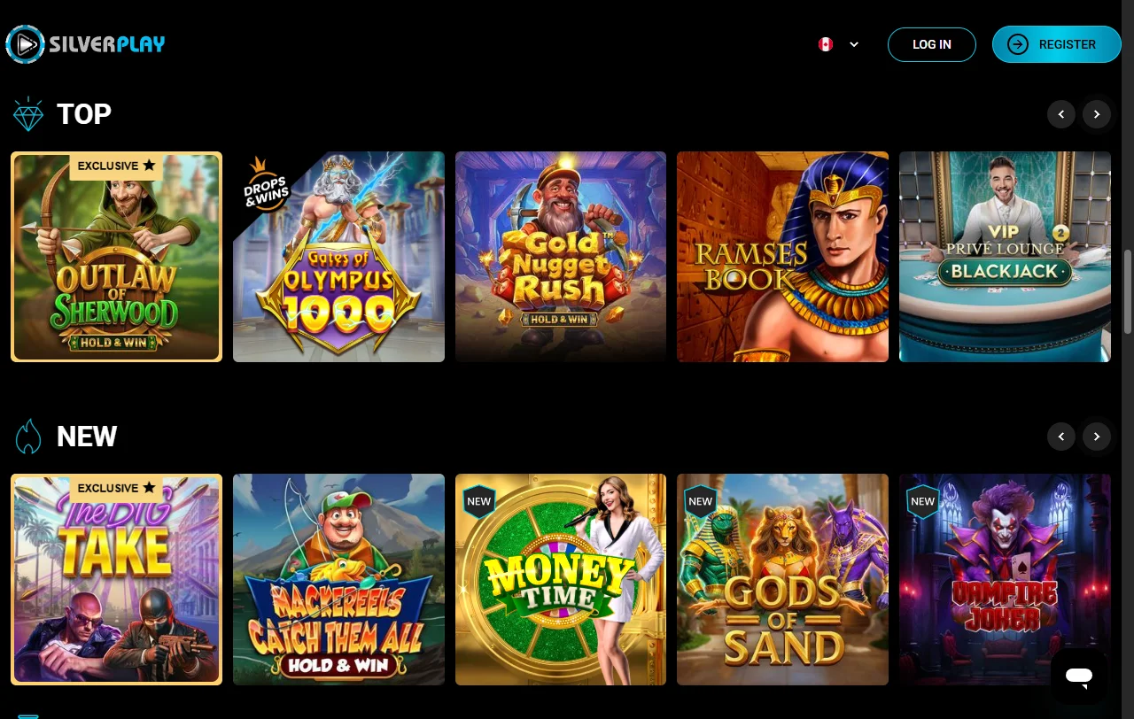 SilverPlay Casino catálogo de juegos y entretenimiento variado