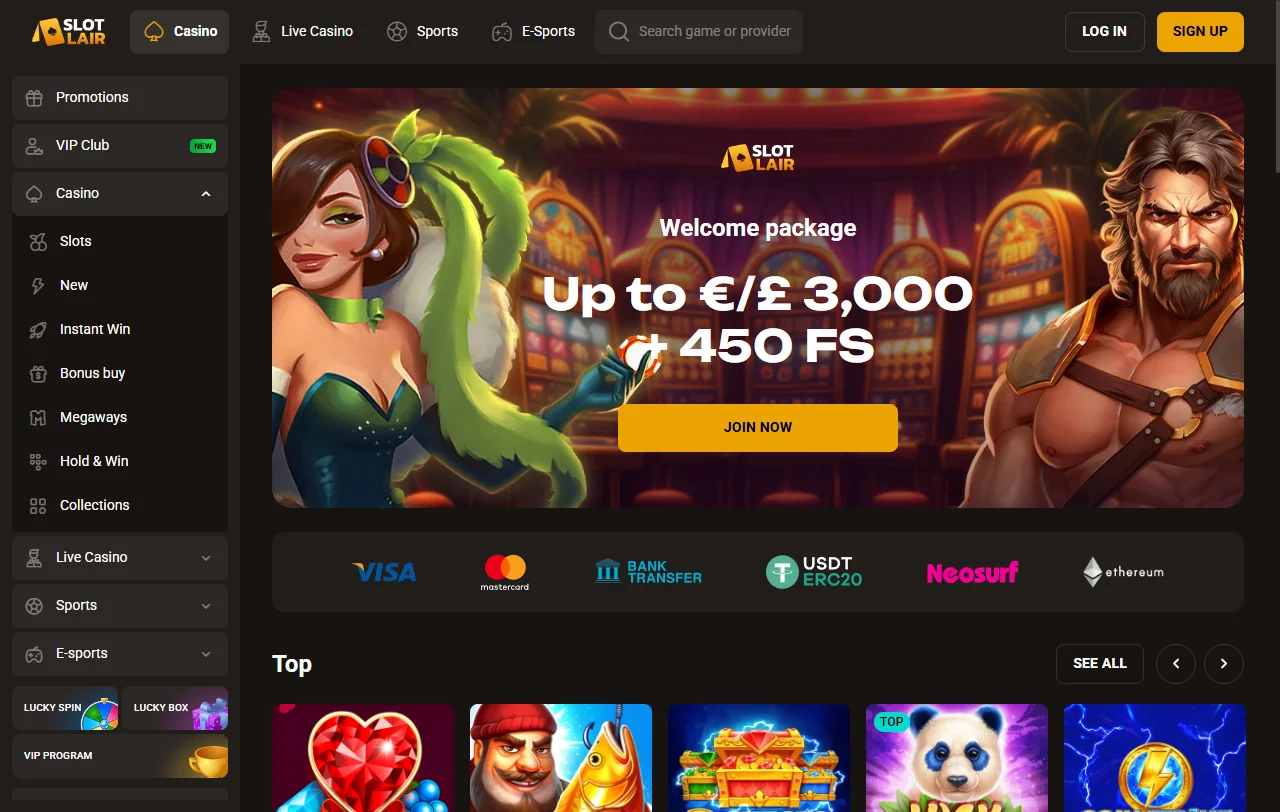 SlotLair Casino análisis completo para jugadores de España