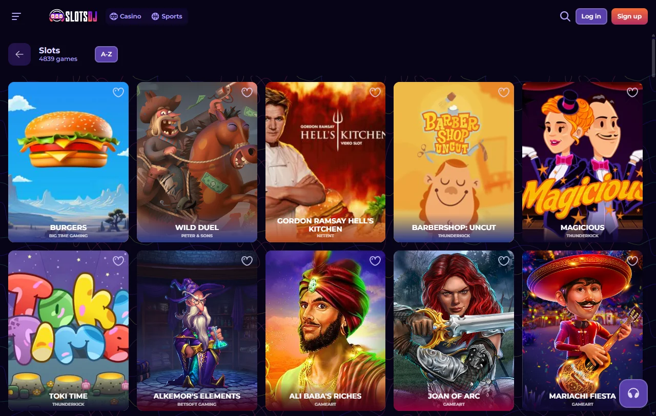 Selección juegos y proveedores SlotsDJ Casino España destacados
