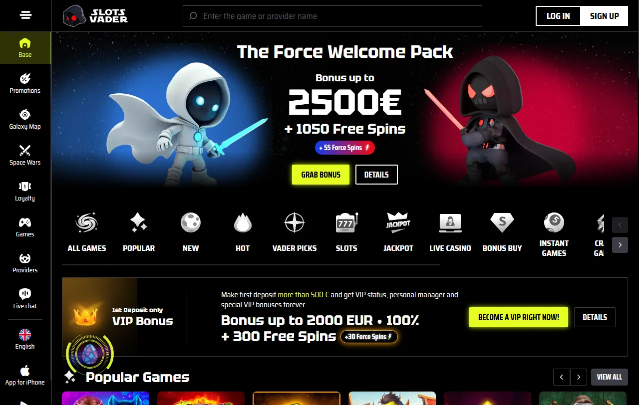 Análisis completo SlotsVader Casino España para jugadores España