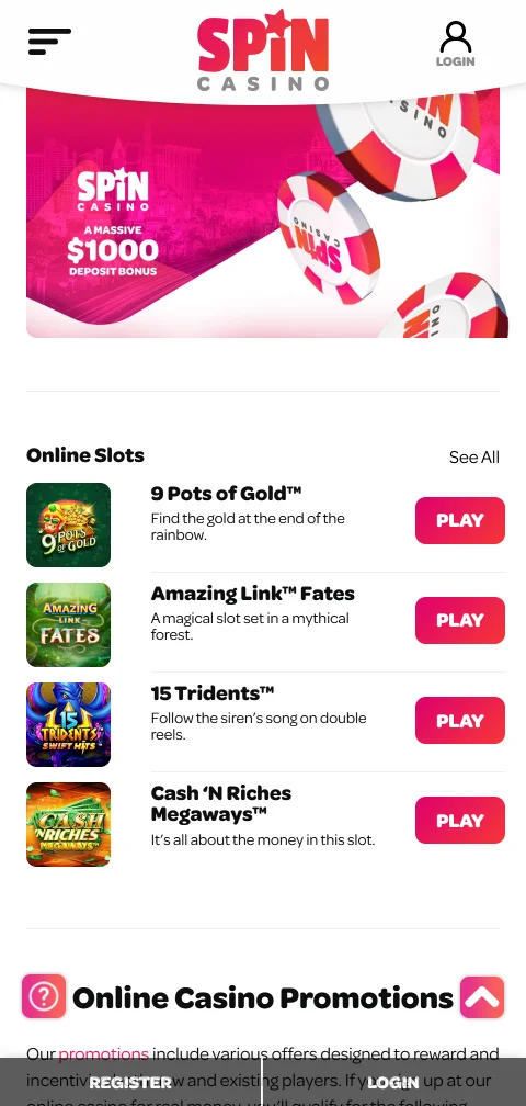 Acceso móvil optimizado Spin Casino España smartphones