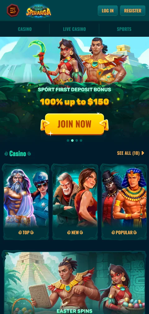 Acceso móvil optimizado Spinanga casino España smartphone