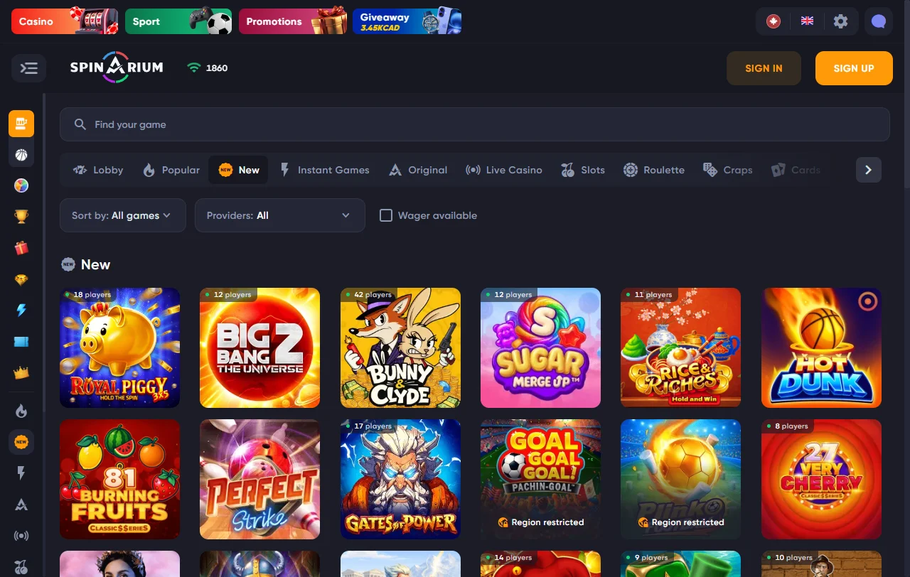 Bonos y promociones explicados en Spinarium Casino
