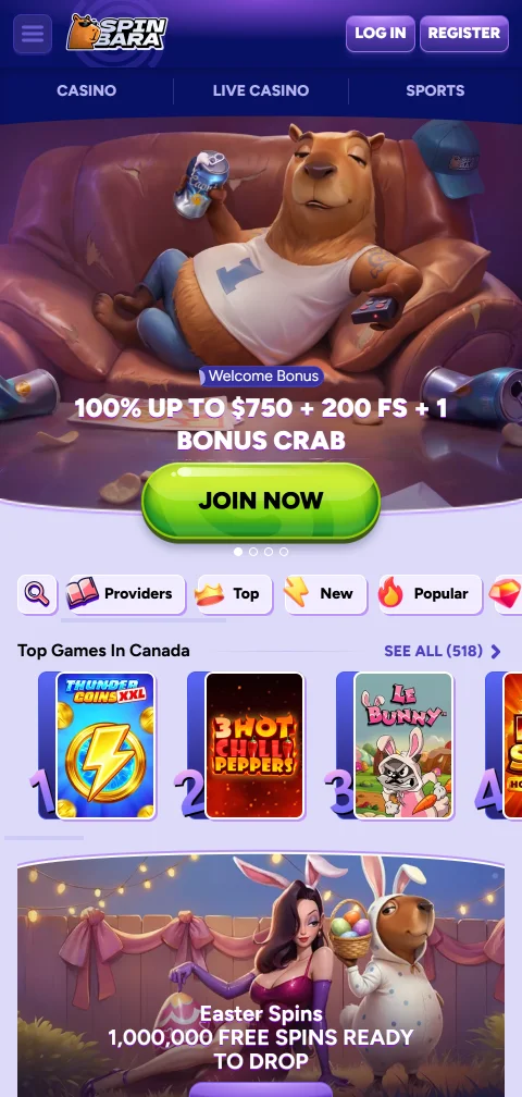 Juego móvil accesibilidad SpinBara casino España optimizado