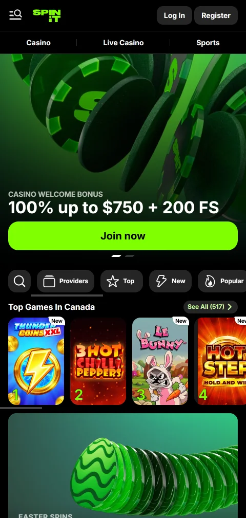 Acceso móvil gaming optimizado Spinit casino España