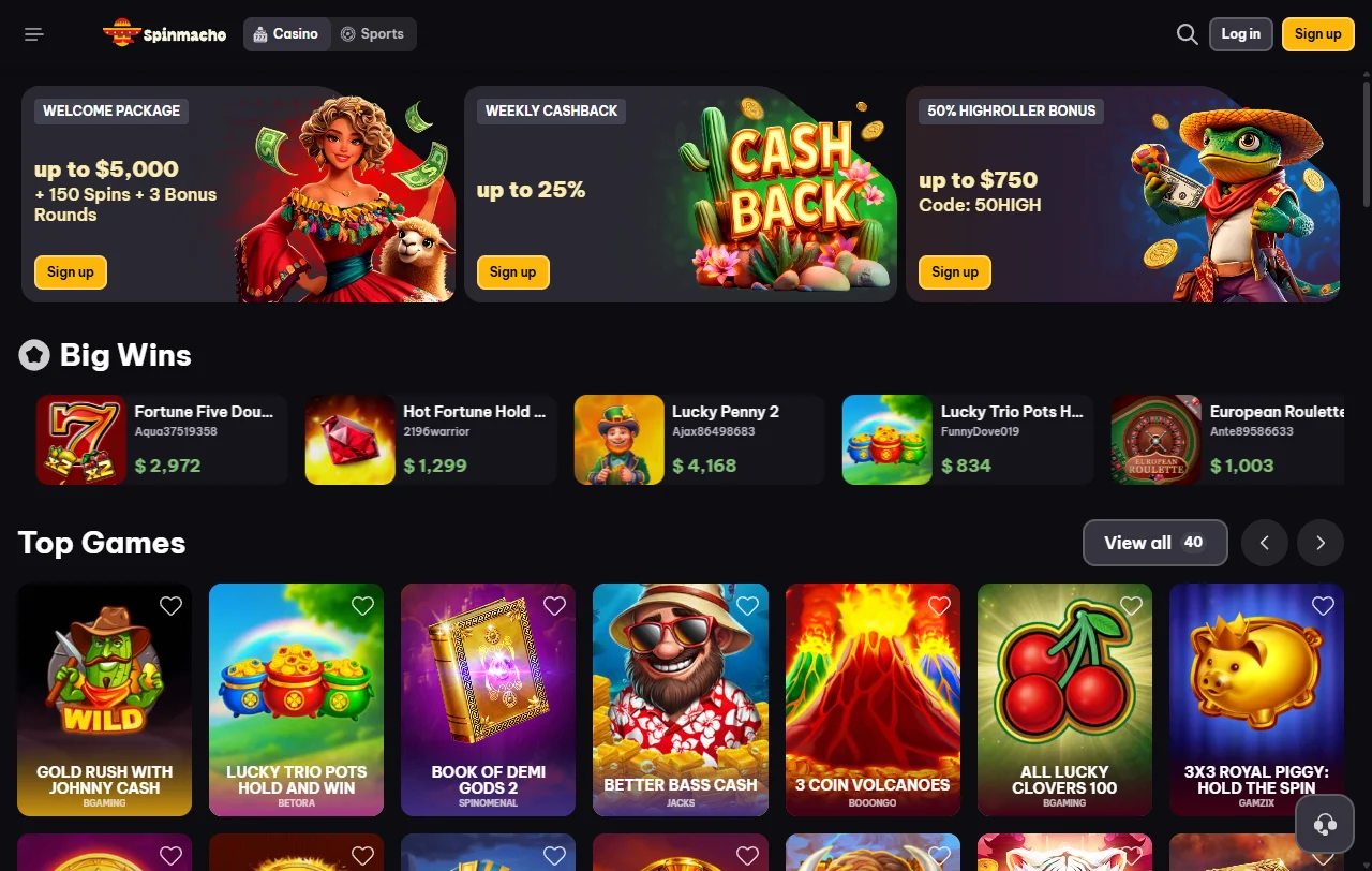 Spinmacho Casino análisis completo para jugadores de España