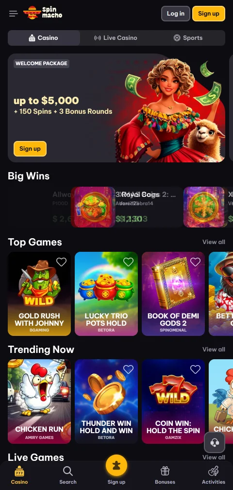 Acceso móvil optimizado en Spinmacho Casino para jugar en cualquier dispositivo