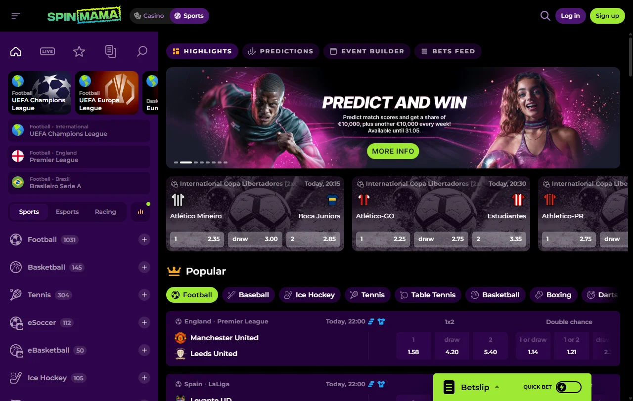 Bonos y promociones disponibles en Spinmama Casino