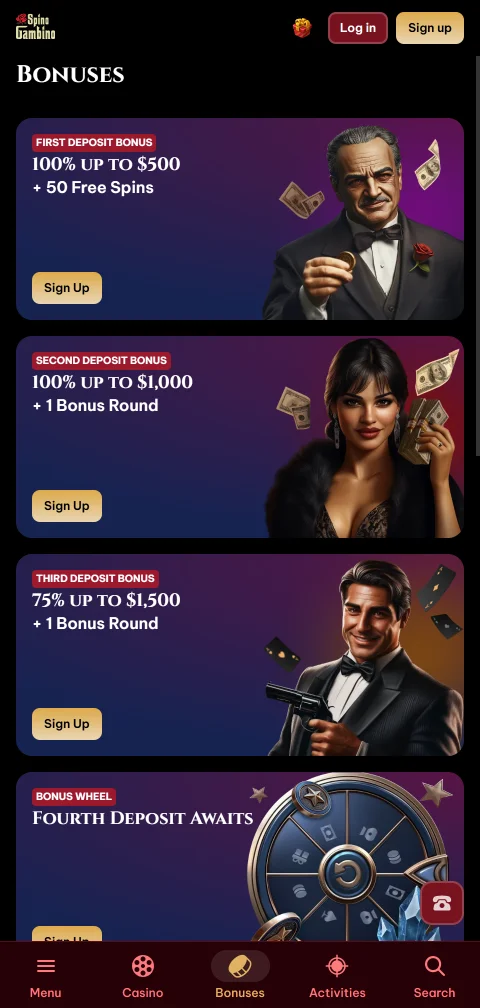 Spinogambino Casino depósitos, retiradas y métodos de pago