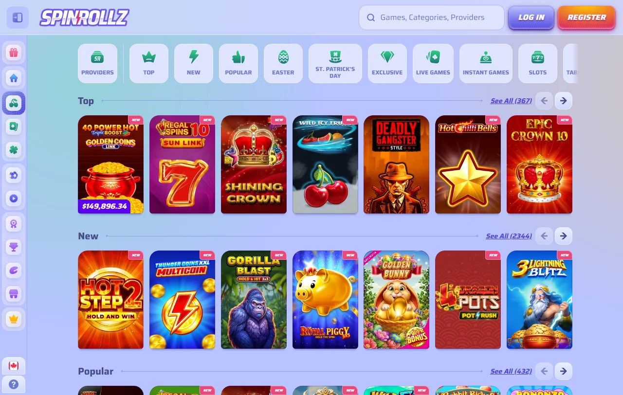 Bonos y promociones explicados en SpinRollz casino