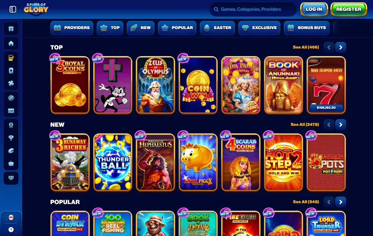 Promociones y bonos disponibles en Spins of Glory Casino España