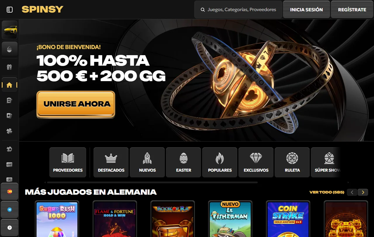 Spinsy casino España análisis completo plataforma España