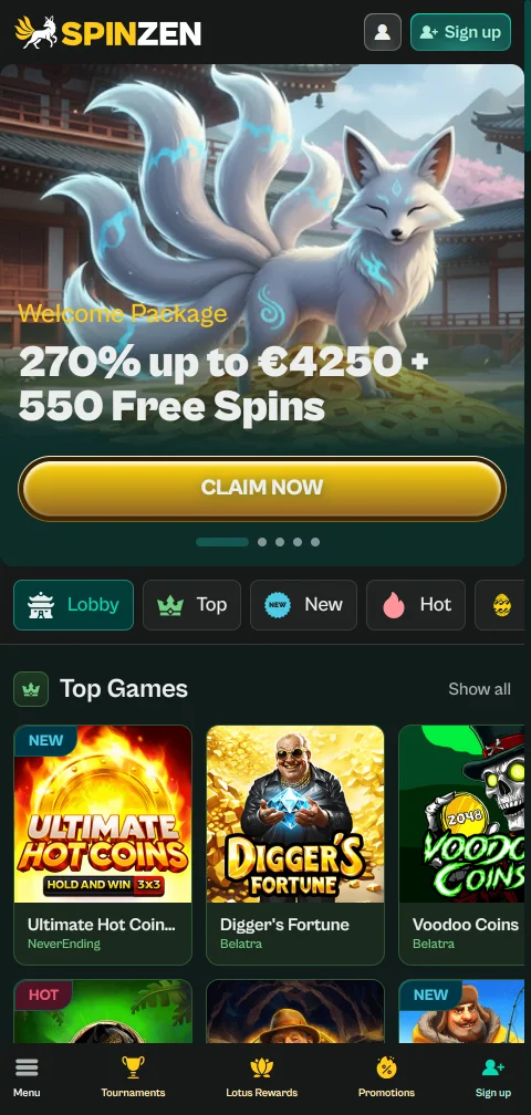 Acceso móvil responsive Spinzen Casino España cualquier dispositivo