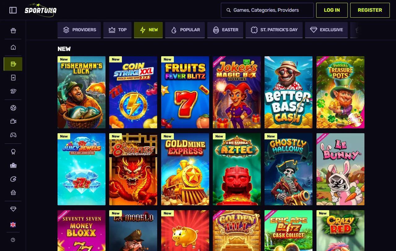 Bonos promociones bienvenida Sportuna Casino España detallados