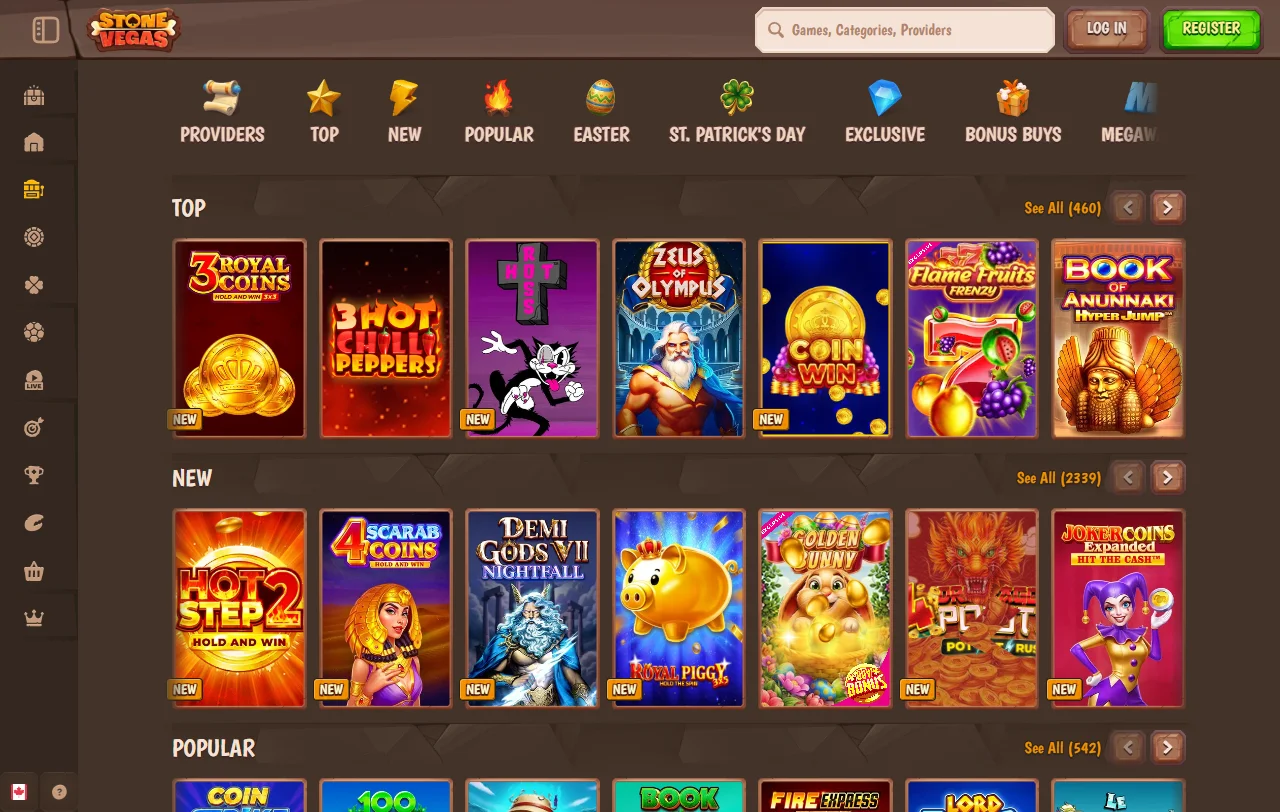 Bonos promociones bienvenida StoneVegas casino España