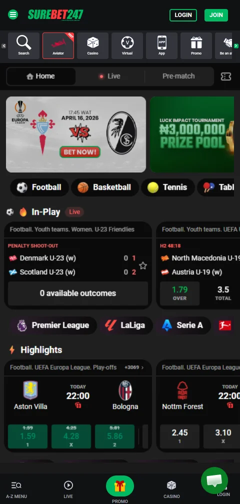 Acceso móvil optimizado SureBet247 Casino España smartphones
