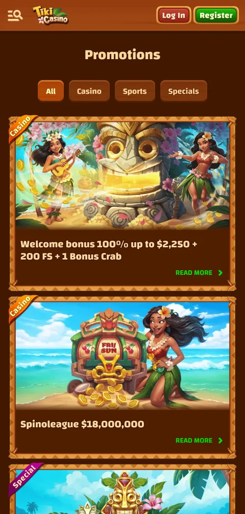 Tiki casino depósitos, retiros y métodos de pago