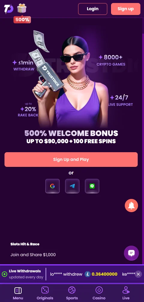 Experiencia móvil y acceso flexible en Trust Dice casino
