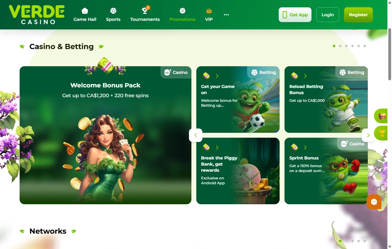 Verde Casino juegos y catálogo con tragaperras y mesa