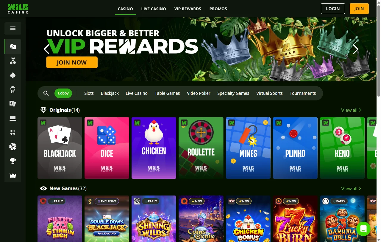 Wild Casino España análisis completo plataforma España jugadores