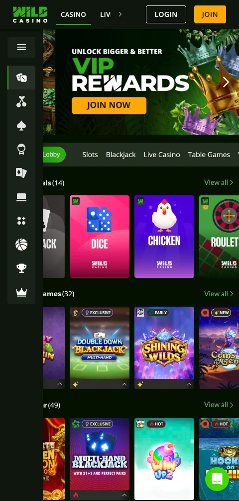 Wild Casino España móvil experiencia gaming accesible
